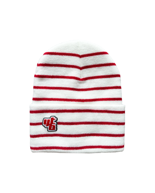ytb stripe knit beanie